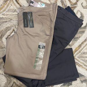 2 Pair Lee Flex Motion Straight Leg Pants, Size 8